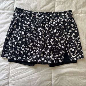 Nike Black and White Floral Skort